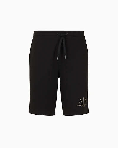 Stretch interlock shorts with logo