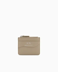 Card holder with zipped pocket