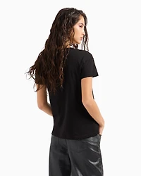 Relaxed fit T-shirt with maxi metal logo