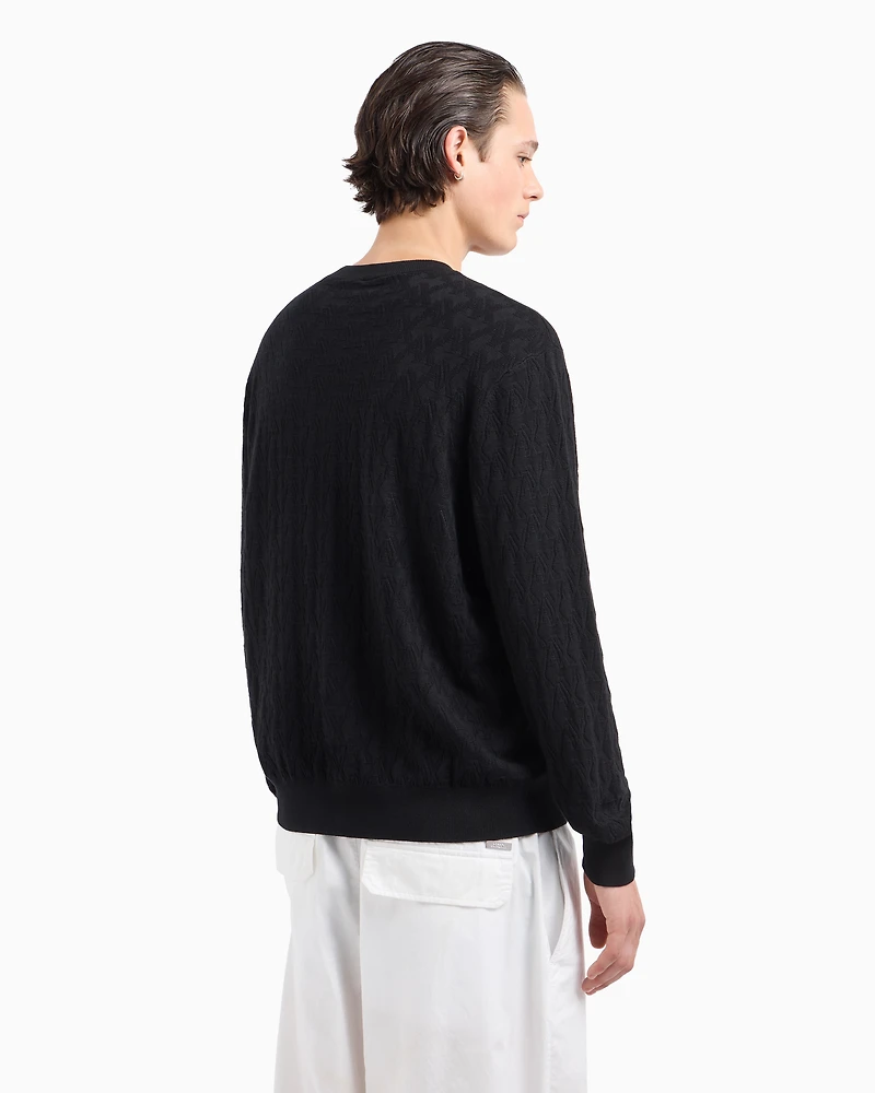 ASV Monogram Jacquard Crewneck Sweater
