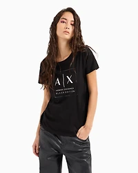 Relaxed fit T-shirt with maxi metal logo