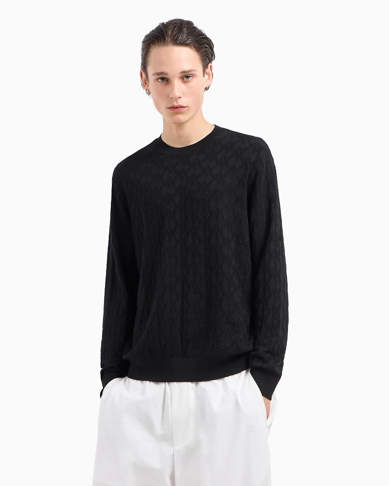 ASV Monogram Jacquard Crewneck Sweater