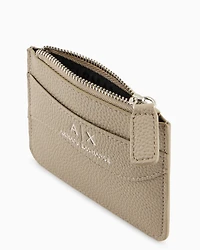 Card holder with zipped pocket
