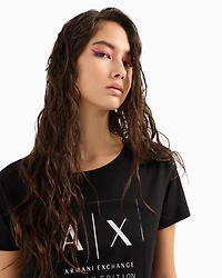 Relaxed fit T-shirt with maxi metal logo
