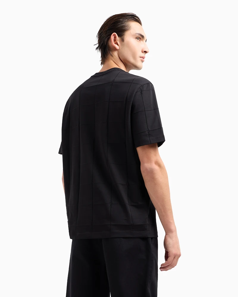 Regular fit ASV ribbed cotton T-shirt