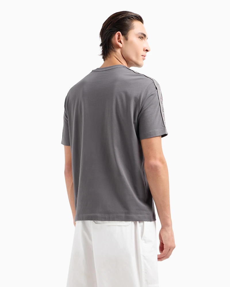 Regular fit heavy cotton T-shirt with ASV logo bands