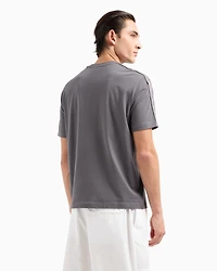 Regular fit heavy cotton T-shirt with ASV logo bands