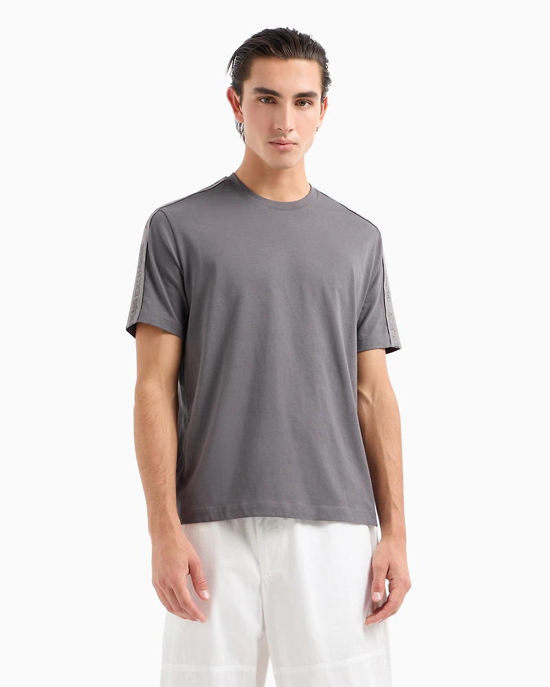 Regular fit heavy cotton T-shirt with ASV logo bands