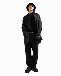 Checked Jacquard Crewneck Sweater