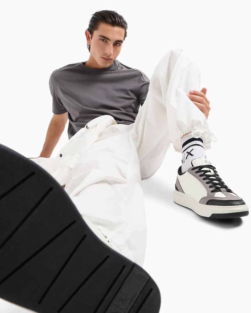 Regular fit heavy cotton T-shirt with ASV logo bands