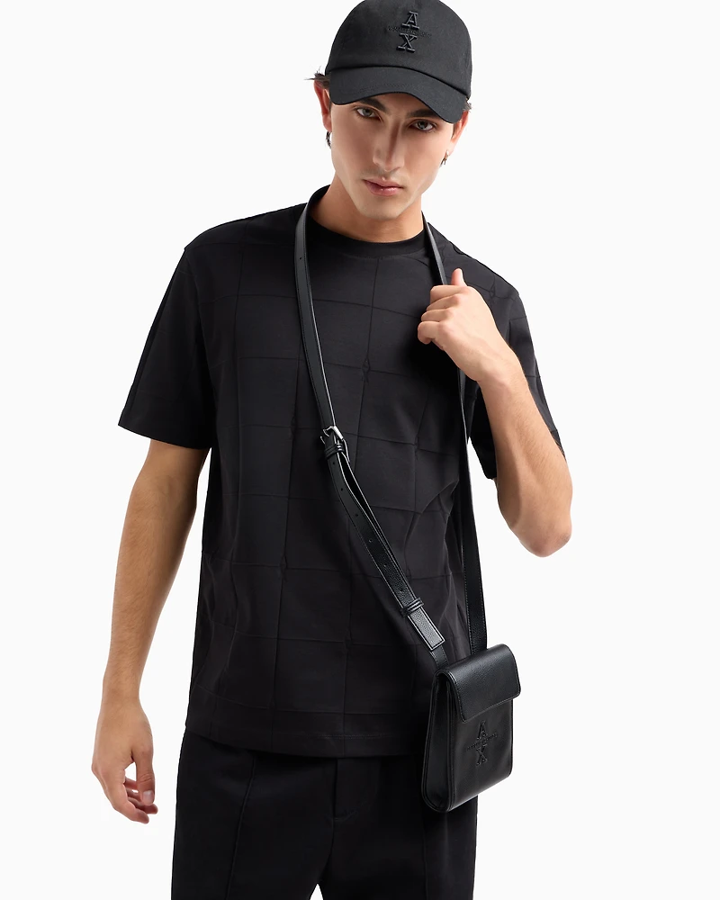 Regular fit ASV ribbed cotton T-shirt