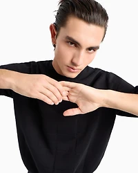 Checked Jacquard Crewneck Sweater