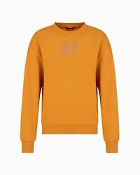 Crewneck sweatshirt with monogram patch