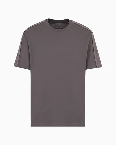 Regular fit heavy cotton T-shirt with ASV logo bands