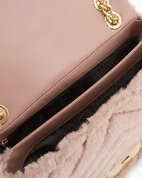 Ecofur shoulder bag with chain