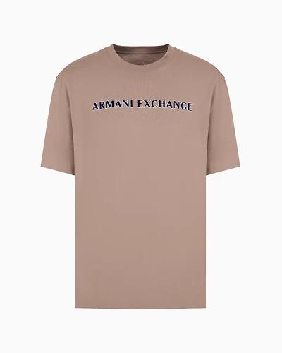 Regular fit organic cotton T-shirt with ASV logo lettering