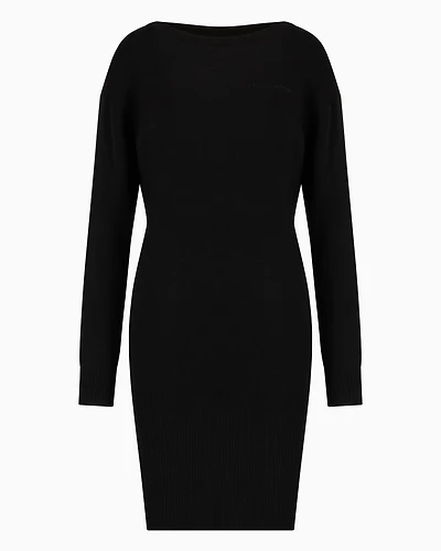 Midi dress knit with backless