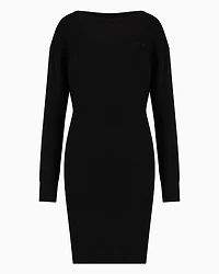 Midi dress knit with backless