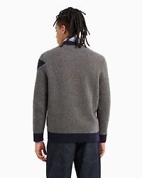 ASV Wool Blend Logo Crewneck Sweater