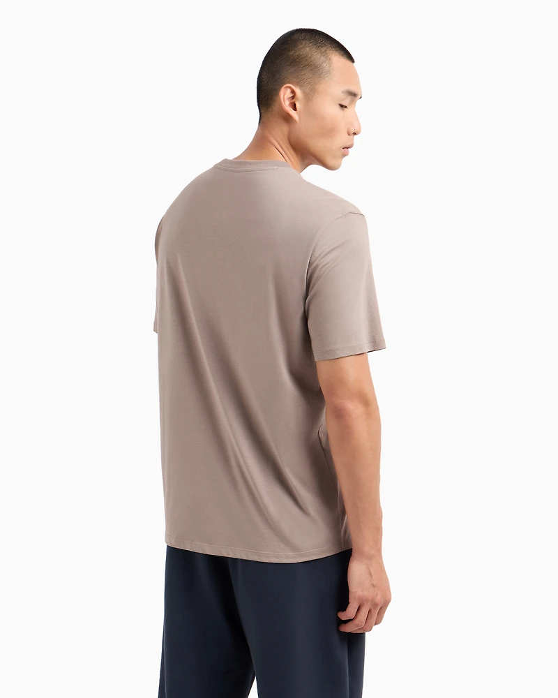 Regular fit organic cotton T-shirt with ASV logo lettering