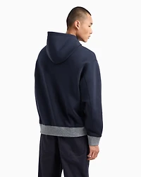 Stretch cotton hoodie with logo