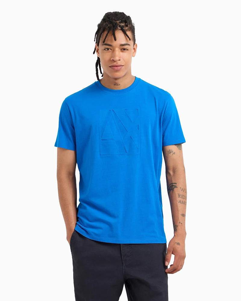 Regular fit organic cotton T-shirt with ASV maxi tonal logo