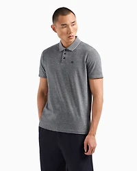 Regular fit polo with chest logo cotton