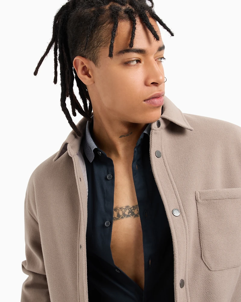 Regular fit shirt stretch cotton poplin