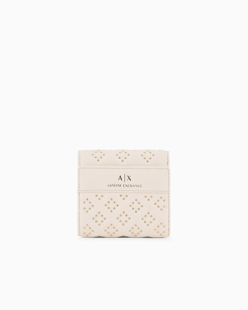 Small wallet with studs in ASV material
