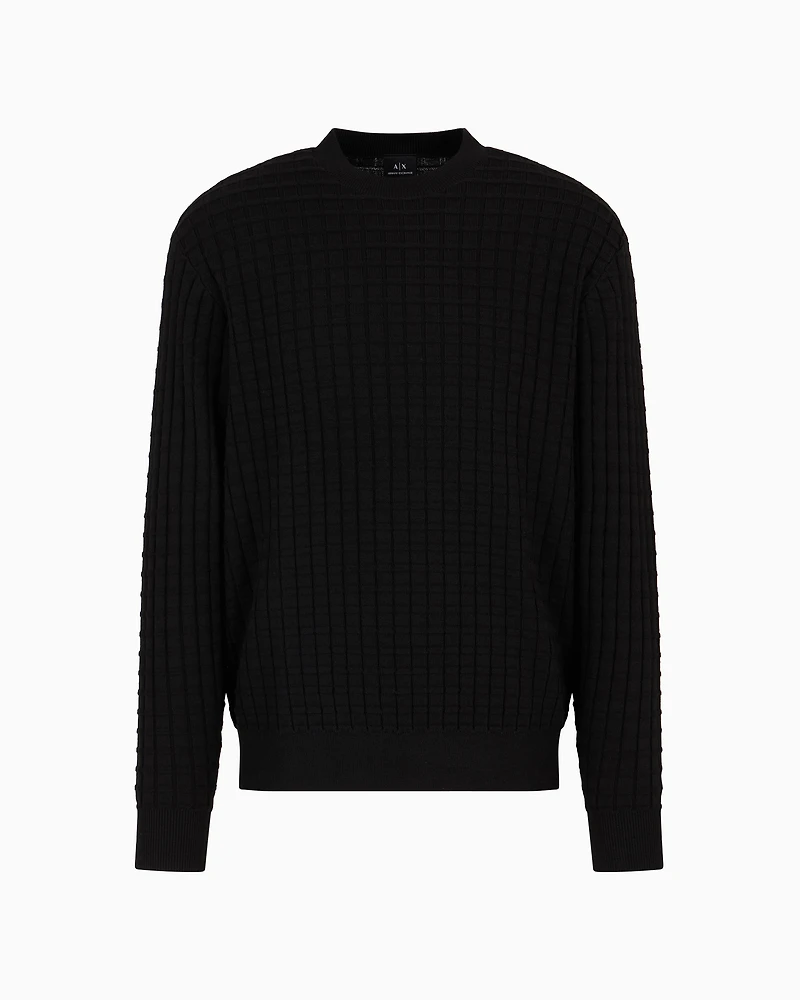 Checked Crewneck Sweater
