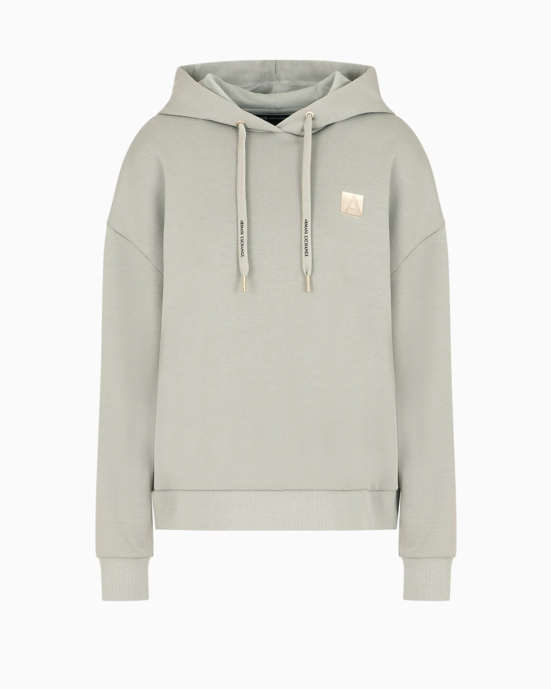 Stretch double knit hoodie