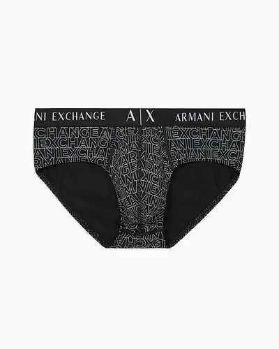 Briefs stretch fabric with allover logo