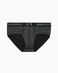 Briefs stretch fabric with allover logo