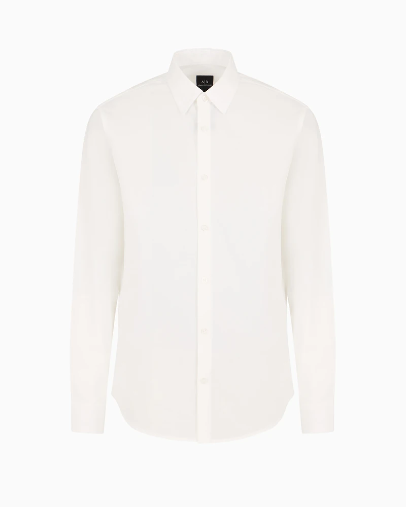 Regular fit cotton dobby shirt