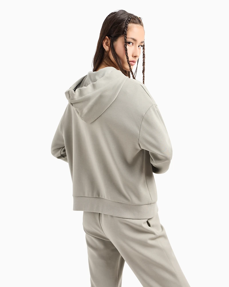 Stretch double knit hoodie
