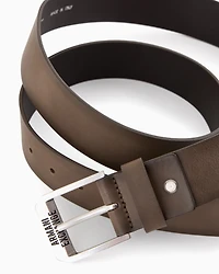 Coated leather belt