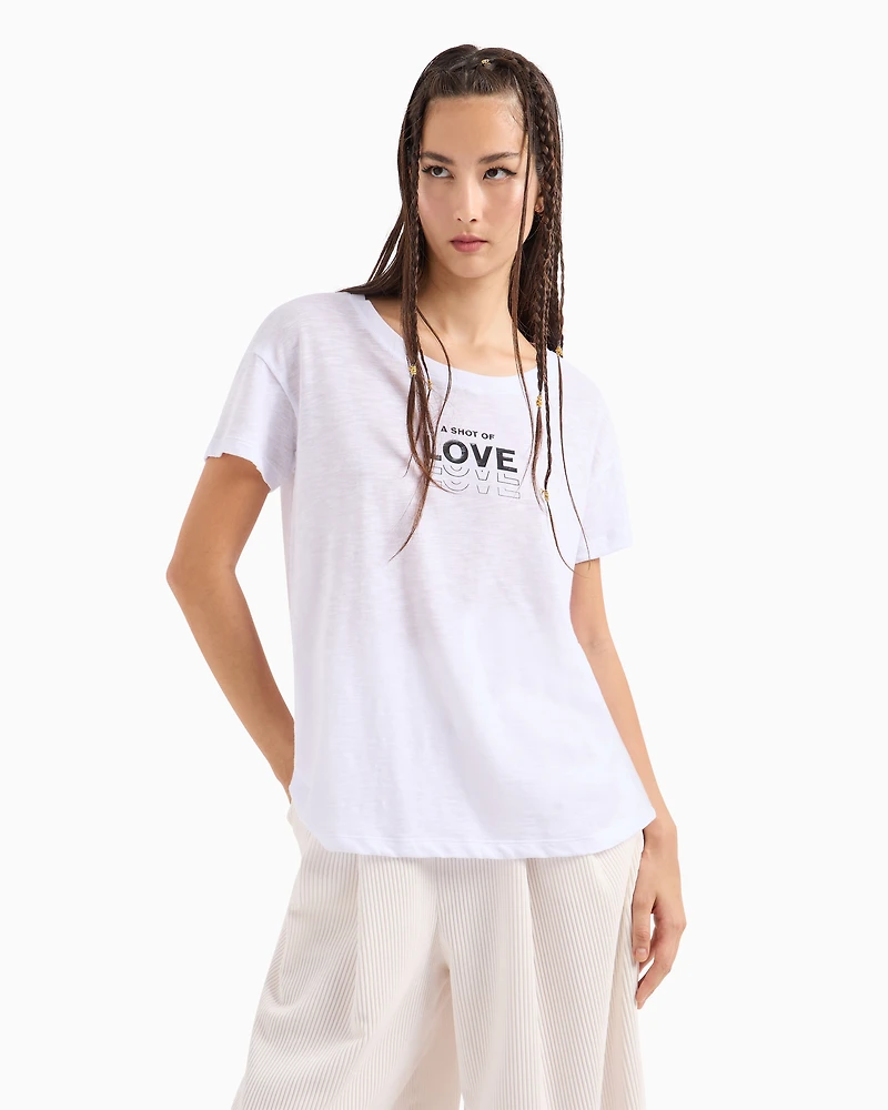 Relaxed fit T-shirt with "A shot of love" writing