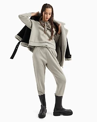 Stretch double knit hoodie