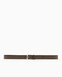 Coated leather belt