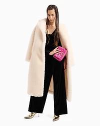 V-neck midi dress with contrasting logo