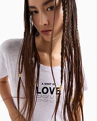 Relaxed fit T-shirt with "A shot of love" writing