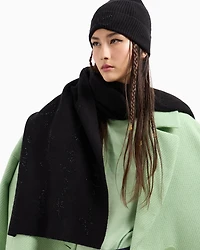 Scarf with lurex logo