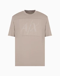 Regular fit heavy cotton T-shirt with stencil logo