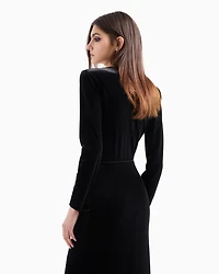 Velvet long sleeve bodysuit