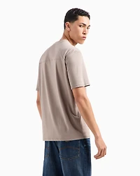 Regular fit heavy cotton T-shirt with stencil logo