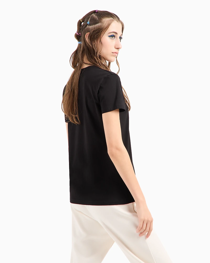 Regular fit V-neck T-shirt with logo