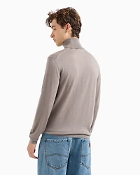 Virgin wool turtleneck sweater