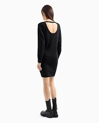 Midi dress knit with backless