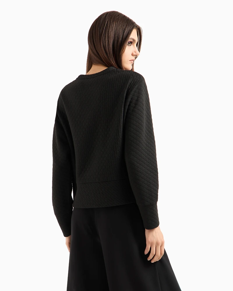 Crewneck sweatshirt with maxi print on the back ASV cotton