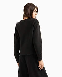 Crewneck sweatshirt with maxi print on the back ASV cotton